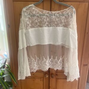 Elegant Sheer Lace Blouse
